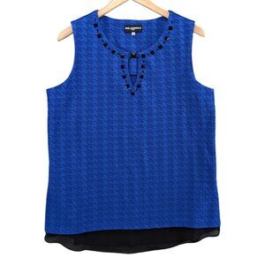 Karl Lagerfeld Cobalt Blue Textured Blouse